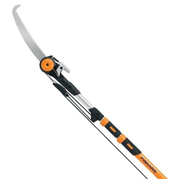Fiskars 3946311001 Pole Saw and Pruner, 114 in Dia Cutting Capacity, Steel Blade, 7 to 16 ft L Extension 394731-1002